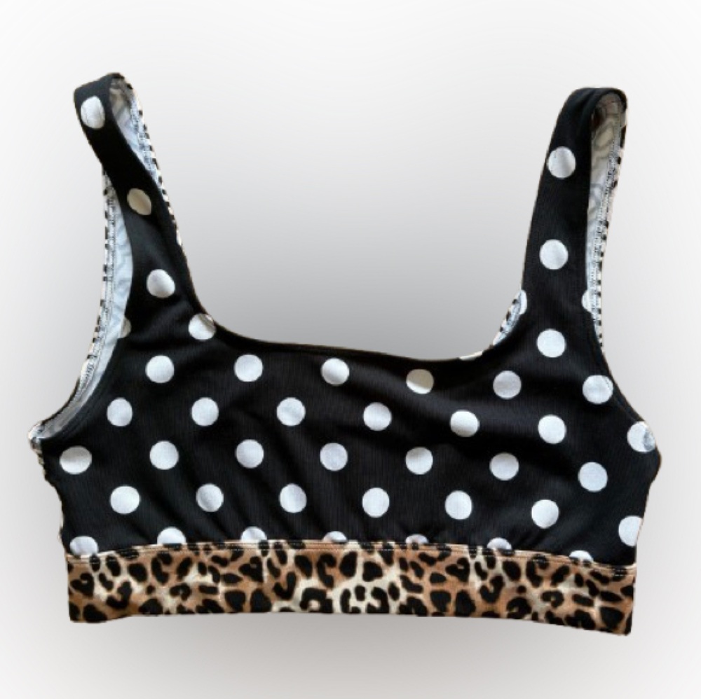 Victoria's Secret PINK Ultimate Unlined Sports Bra - Polka Dot & Leopard